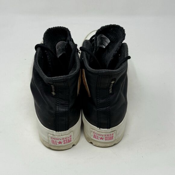 Converse All Star Chuck GoreTex Lugged Soles High Shoes Womens 9.5 Black Leather - Picture 9 of 16